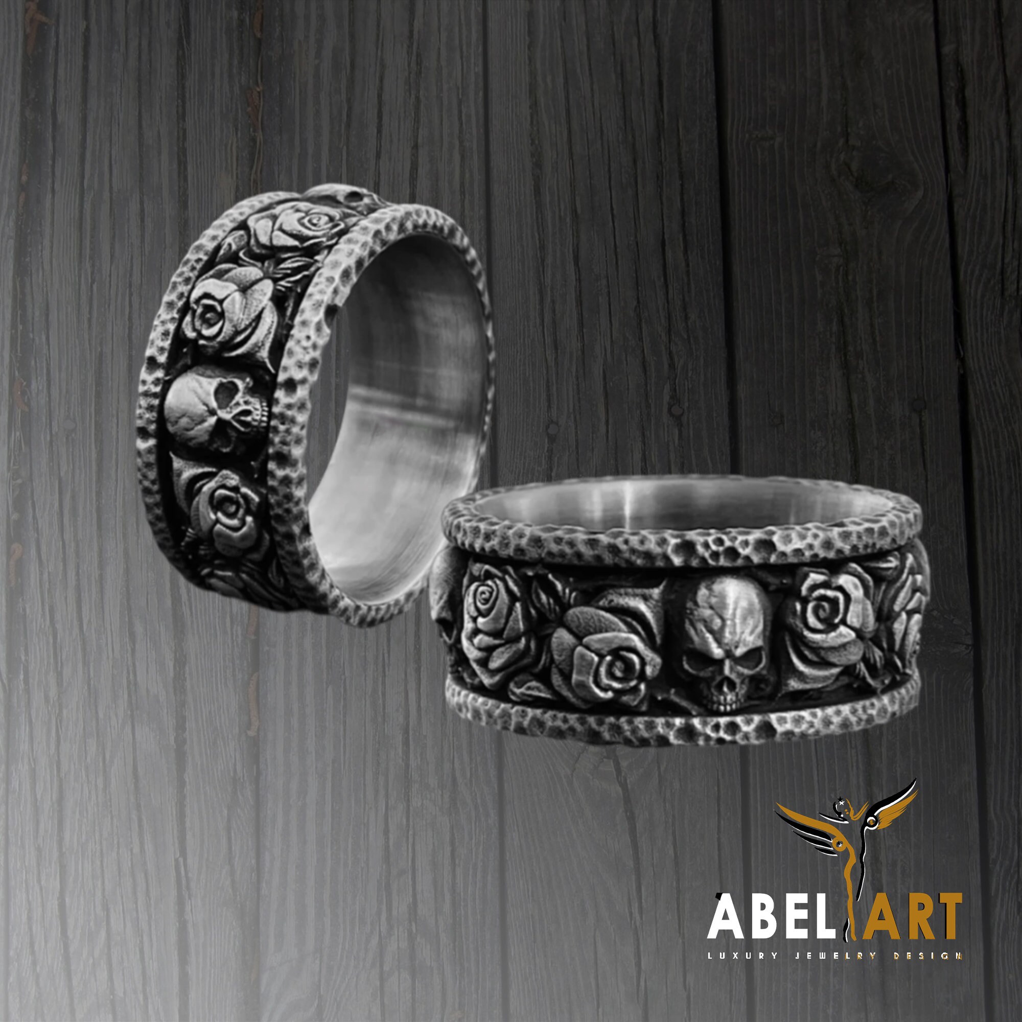 Gothic Rings For Women Japanese Koi Sterling Silver Gothic Ring - Main Image