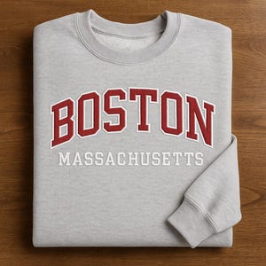 Custom Embroidered Varsity Crewneck Sweatshirt: Personalized University Sweater