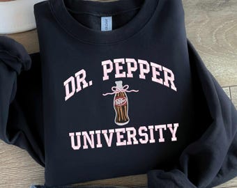 Embroidered Dr Pepper University Hoodie - Custom Fan Apparel