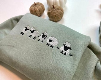 Embroidered Sheep Sweatshirt