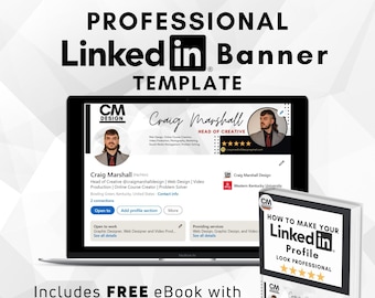 Professional LinkedIn Banner | LinkedIn Banner Canva | LinkedIn Background | LinkedIn Profile | Personalized Banner | Banner Template