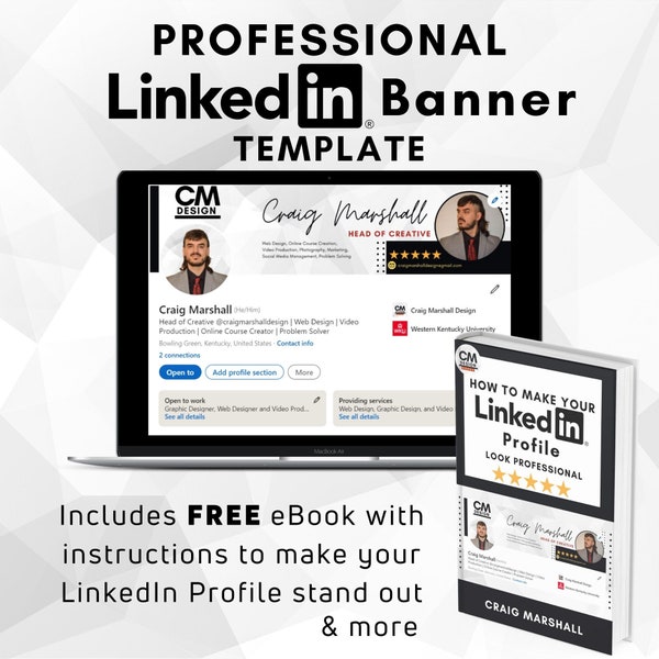 Professional LinkedIn Banner | LinkedIn Banner Canva | LinkedIn Background | LinkedIn Profile | Personalized Banner | Banner Template