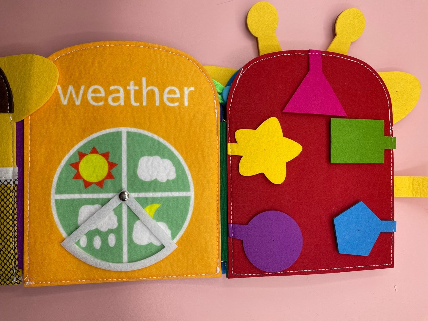 USA Montessori Quiet Book Giraffe Felt Book Montessori - Etsy