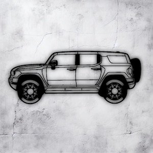 GMC Hummer EV Silhouette Metal Wall Art | Car Guy Gift | Automotive Wall Art | Car Wall Decor | Metal Car Sign | Metal Car Wall Art | Metal