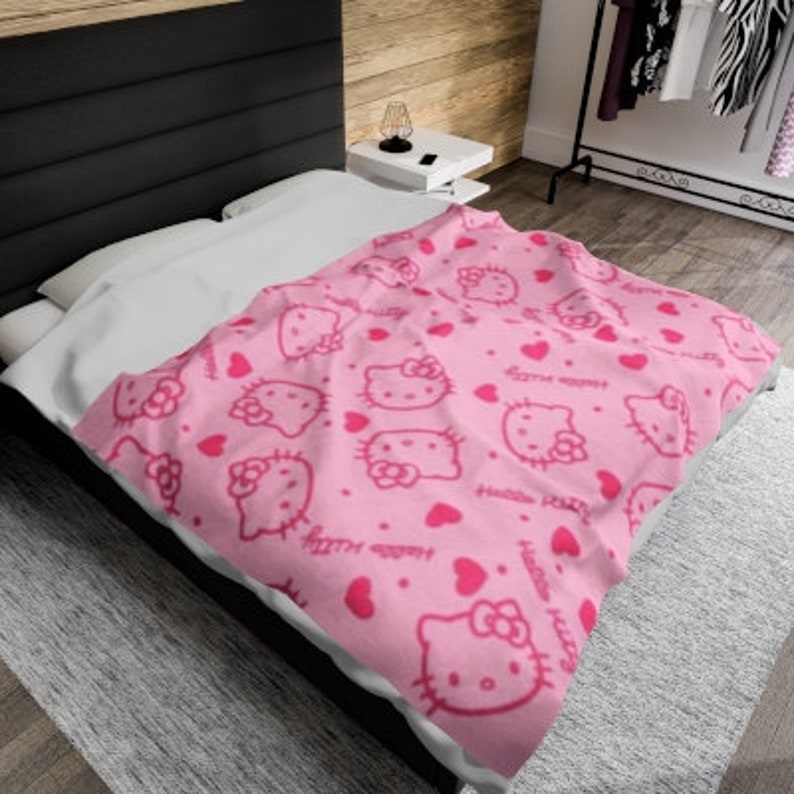 Hello Kitty Blanket Etsy