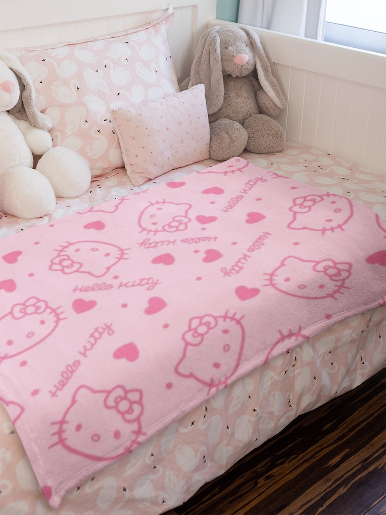 Hello Kitty Blanket Etsy