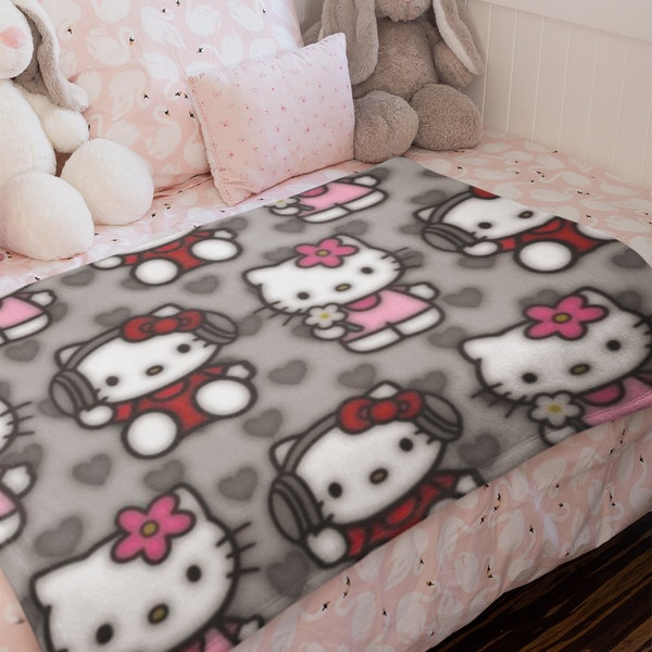 Hello Kittys Blanket Etsy