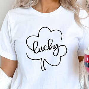 Lucky T Shirt, Shamrock Shirt, Womens St Pattys Shirt, St Patricks Day Shirt, Lucky Clover Shirt, Irish Shirt