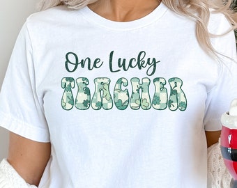Una camicia Lucky Teacher, St. Patrick's Day Teacher Shirt, Regalo insegnante, St. Patrick's Day Shirt, Insegnante benedetto, Camicie Teacher, Lucky Tee