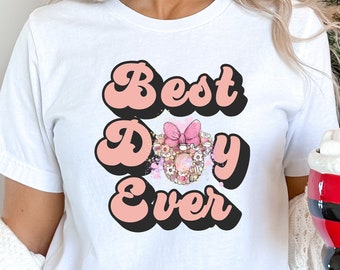 Mejor día Ever Minnie Shirt, Minnie Floral Shirt, Best Day Ever Shirt, Floral Mouse Ears Shirt, Disney Flower Shirt