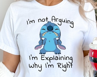 Stitch I’m Not Arguing Shirts, Kids Stitch Shirts, Stitch Shirts, Funny Kids Disney Shirt, Disney World Shirts for Kids, Disney Stitch shirt