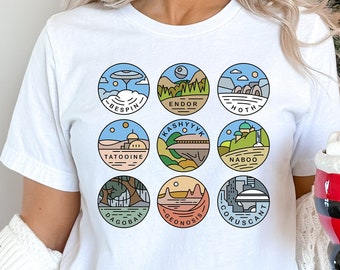 Star Wars Planets Shirt, Star Wars Shirt, Retro Star Wars Shirt, Star Wars, Vintage Star Wars Shirt, Star Wars Gift, Disneyland Shirt