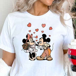 Mickey and Minnie Valentine Shirt, Happy Valentines Day Shirt, Mickey and Minnie Love Shirt, Lovely Shirt, Valentines Day Couples Shirt