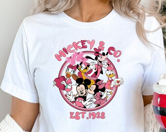 Disney Mickey & Co Valentine Comfort Colors® Shirt, Mickey and Friends Valentine Shirt, Disneyland Valentine Shirt, Disney World Shirt