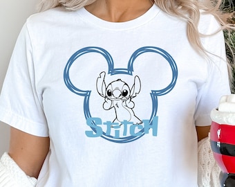 Disney Ohren Maschen Shirt, Disney Stitch Shirts, Disney Ohren Shirts, DisneyWorld Familie Shirts, Stitch Shirts, Kinder Shirt