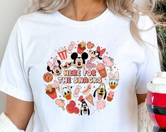 Here For The  Snacks, Mickey and Friends Shirt, Disney Shirt, Disney Snacks Shirt, Disney Trip Shirt, Disneyland Shirt, Disneyworld Shirt