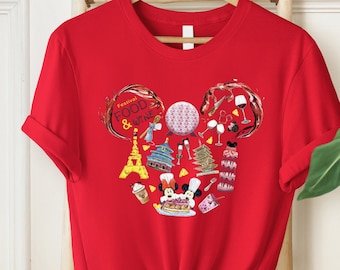 Camisa del Festival de Comida y Vino de Disney, Camisa Mickey Ears, Festival de Comida y Vino de Epcot, Camisas del Grupo de Bebidas de Epcot, Camisa del Grupo Disney