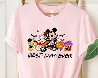 Mickey Halloween Shirt Best Day Ever Shirt, Halloween Custom Shirt,  Mickey Skeleton Shirt, Personalized Best Day Ever Tee
