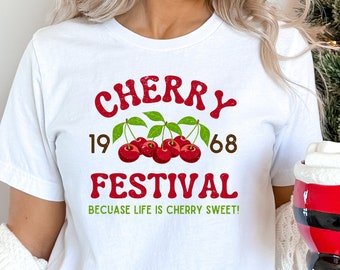 Cherry Festival Shirt, Retro Festival Shirt, Summer Shirt, Farmer Shirt, Festival Shirt, Fruit Shirt, Festival Tee, Retro Groovy Shirt