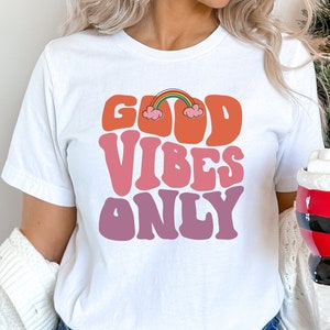 Retro Good Vibes Only Shirt, Good Vibes Shirt, Peace Shirt, Freundlichkeit Shirt, Vintage Shirt, Sunshine, Hippie Shirts, Retro inspiriertes Design
