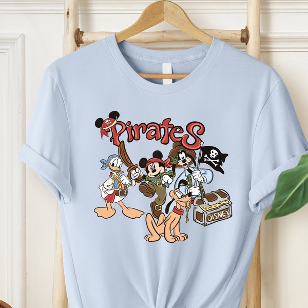 Vintage Disney Pirates Shirt, Mickey And Friends Shirt, Pirates of the Caribbean Shirt, Mickey Caribbean Shirt, Disney Trip Shirt, WDW Shirt