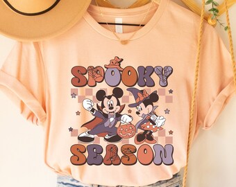 Spooky Mickey and Minnie Shirt, Spooky Season Shirt, Disney Pumpkin Shirt, Mickey Boo Halloween Shirt, Pumpkin Mickey, Disney Spooky Shirt