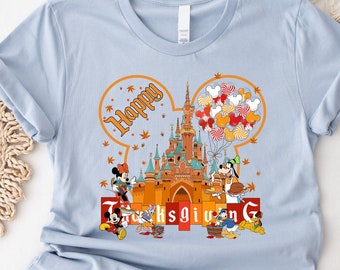 Disney Characters Happy Thanksgiving Shirt, Disney Thanksgiving Tee, Happy Thanksgiving Outfit, Disney Fall Vibes