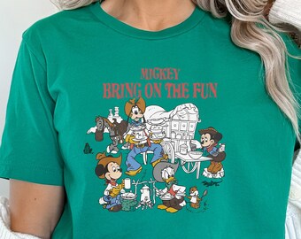 Mickey Bring On The Fun, Disney Cowboy Shirt, Mickey Cowboy Shirt, Mickey and Friends Shirt, Cowboy Shirt, Disney Outfit Shirt