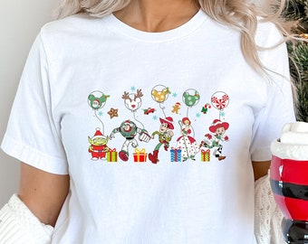 Spielzeug Story Weihnachts Shirt,Toy Story Charaktere Weihnachten Hoodie,Disney Passendes Shirt,Disney Ballons,Disney Party Weihnachten