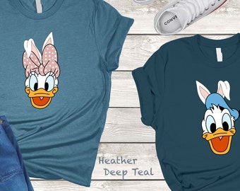 Easter Couple Shirts, Easter Daisy Duck Shirt, Easter Donald Duck Shirt, Easter Disney Shirt, Easter Gift, Disney Easter Shirt