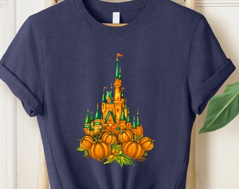 Disney Fall Castle and Mickey Pumpkins Shirt, Disney Shirt For Adult or Kids, Family Vacation Shirt For Disneyland, Disneyworld