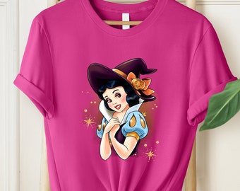 Camicia Principessa Halloween, Camicia Halloween Principessa Disney, Camicia Principessa Disney, Biancaneve, Tiana, Ariel, Camicia Jasmine, Ragazza Principessa Tee
