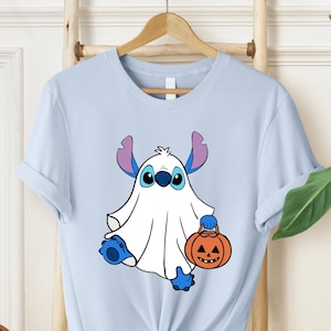 Ghost Stitch Halloween Shirt, Stitch Pumpkin Shirt, Horror Stitch Shirt, Disney Spooky Season Shirt, Disney Halloween Shirt
