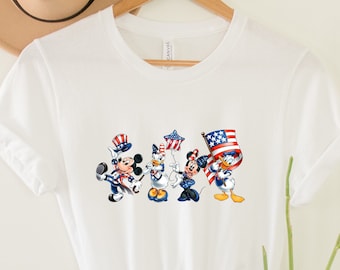 Disney  4th Of The July Shirt, Mickey and Friends Shirt, Minnie Patriotic T-Shirt, Mickey Minnie Stars, Disney Mickey Shirt