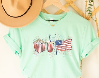4 juli shirt, USA shirt, patriottische shirt, Independence Day shirt, cadeau voor vrouwen, Amerikaanse vlag shirt, rood wit blauw shirt