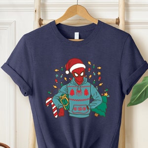 Spiderman Christmas Shirt, Funny Spiderman Christmas Shirt, Merry Christmas Shirt, Comfort Color Christmas Shirt, Spider Man Xmas