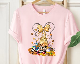 Mickey and Friends Fall Shirt Disney Castle Shirt, Disney Happy Thanksgiving, Comfort Colors Shirt, Mickey Fall Shirt, Pumpkin Mickey