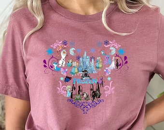Disney Princess Shirt, Elsa Shirt, Anna Shirt, Olaf Shirt, Princess Mickey Head Shirt, Frozen Shirt, Frozen Character Shirt