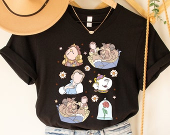 Camisa de la Bella y la Bestia, camisa de Disney Belle, camisa de Disney, camisa de princesa de Disney, camisa linda de Disney, camisa divertida de vacaciones de Disney