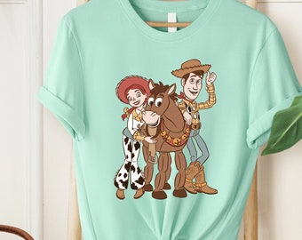 Disney Toy Story Woody und Jessie Shirt, Disney Toy Story Shirt, Disney Charakter Shirts, Disney Family Trip Shirt, Disney Shirt