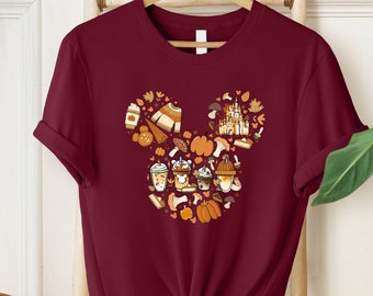 Cute Fall Disney Mickey Shirt,Disney Fall Shirt, Matching Family Shirt, Thanksgiving T-shirt, Mickey Fall Vibes Shirt