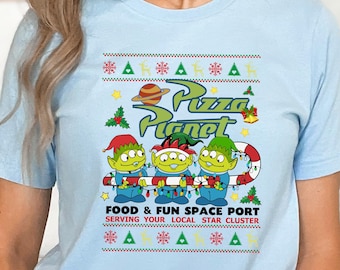 Christmas Pizza Planet Comfort Colors Shirt, Pizza Planet Toy Story Aliens shirt, Disneyland Christmas Shirt, Toy Story Christmas Shirt