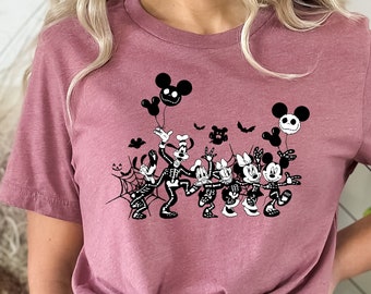 Mickey And Friends Halloween Shirt, Disney Skeleton Shirt Halloween Shirt, Mickey’s Not So Scary Halloween Party Shirt