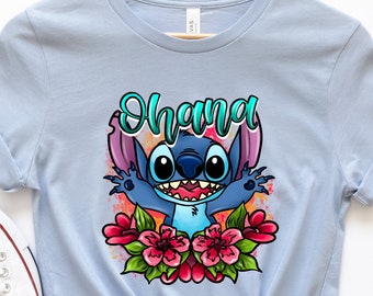 Stitch Shirt, Ohana Shirt, Disney Stitch Shirt, Disney Shirt, Lilo And Stitch Shirt, Hawai Shirt, Geschenk für sie, Disneyworld Tee