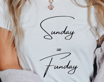Camicia Funday della domenica, Camicia del fine settimana, Camicia da gioco, Camicia divertente, Camicia della domenica, Camicia carina