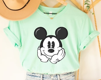 Mickey Head Shirt, Retro Disney Shirts, Mickey Mouse Shirt,  Disney Family Shirt, Mickey Mouse Tees, Mickey Ears Shirt, Vintage Disney Tee