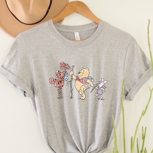 Winnie The Pooh Tshirt, Kids Cartoon Shirts, Bear Winnie Piglet Tigger Shirt, Gift For Kids, Toddler Shirt, Unisex Shirt