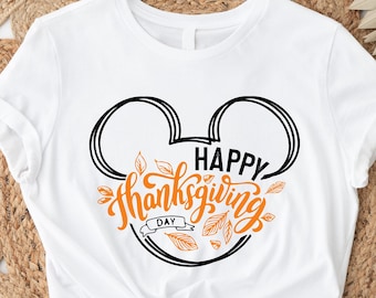 Disney Happy Thanksgiving Shirt, Camiseta de Acción de Gracias, Mickey Minnie Matching Shirt, Disney Group Shirt, Thanksgiving Gifts, Disney Shirt