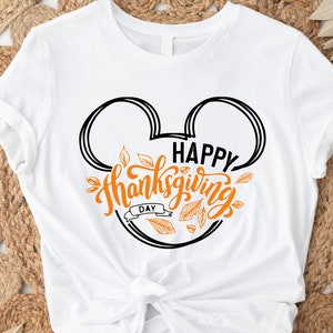 Disney Happy Thanksgiving Shirt, Thanksgiving T-shirt, Mickey Minnie Matching Shirt, Disney Group Shirt, Thanksgiving Gifts, Disney Shirt