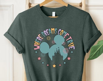Wo Träume wahr werden Ästhetisches Disney Shirt, Mickey Ears Shirt, Magic Kingdom Shirt, Disneyland Shirt, Disney Ästhetisches Shirt